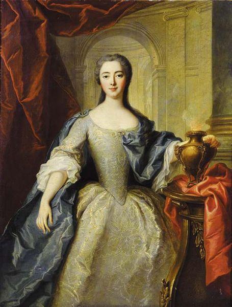 Jean Marc Nattier Portrait of Charlotte Louise de Rohan as a vestal virgin oil painting image